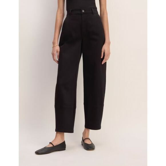 NWT Everlane The Utility Barrel Pant High Rise In Black Size 2 Tall